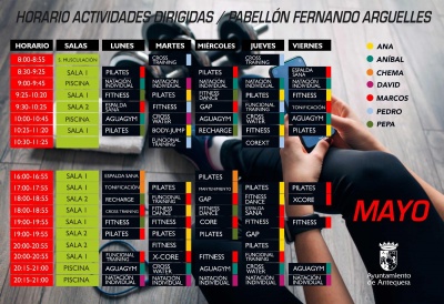 Horario actividades Mayo