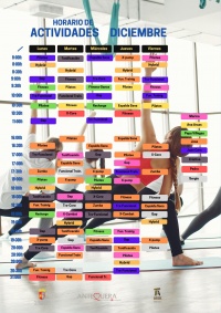 Horario actividades Diciembre