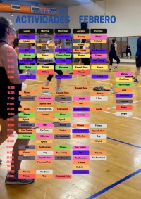 Horario Actividades mes de Febrero