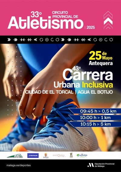 XLIII Carrera Urbana Inclusiva 'Ciudad de El Torcal' Agua El Botijo, q
