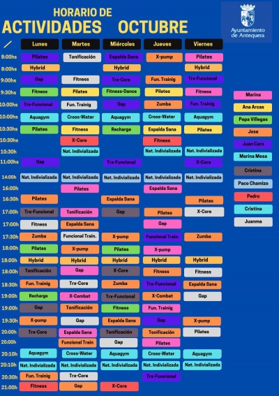 Actividades mes Octubre